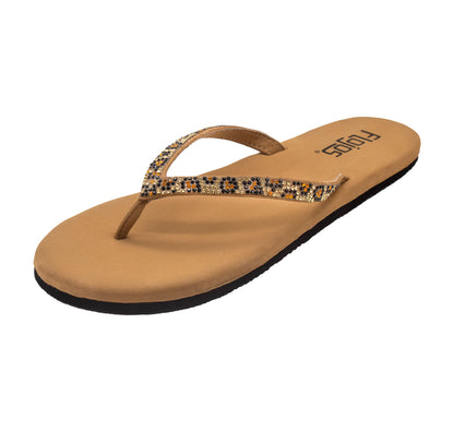 Tan Leopard Rhinestone