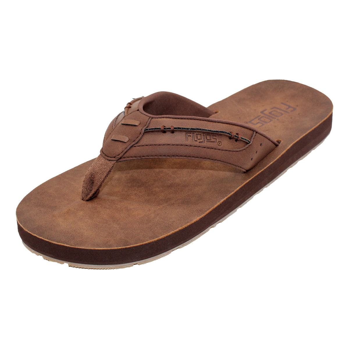 Flojos Size 8 Brown Flip Flop Synthetic Men Shoes Brava - Men main image 4